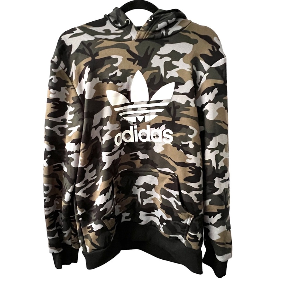 ADIDAS | [Like New] CAMO PULLOVER HOODIE SWEATSHIRT